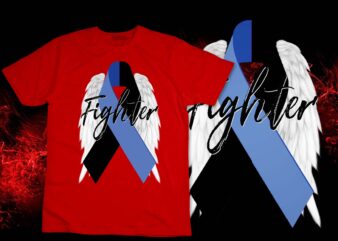 Ocular Cancer Eye Survivor Shirt Fighter Wings Ribbon T-Shirt design