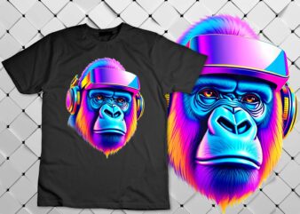 Funny Gorilla VR Playing Tag Boys Adult Gorilla VR Gamer Tank Top design