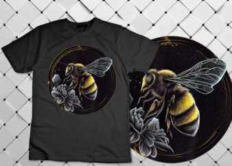 Bee Animal Lover Wildlife Bees T-Shirt design