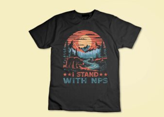 I Stand with the NPS – National Park Support Tank Top t shirt design for sale