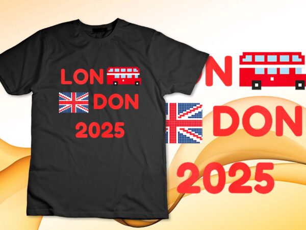 London 2025 union jack bus – british souvenir & travel gift tank top t shirt vector graphic