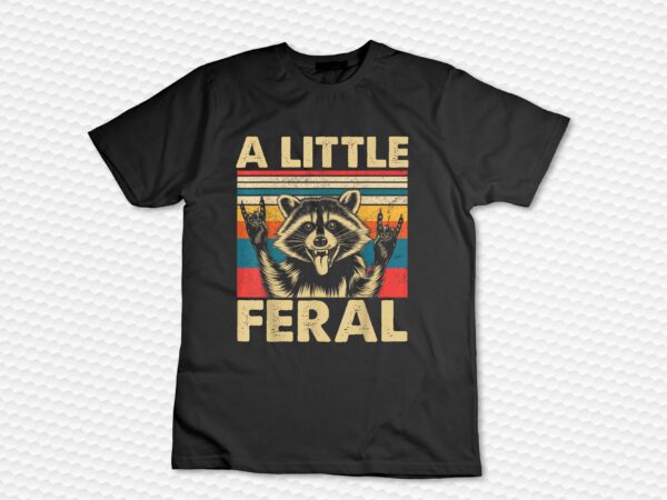 Feral raccoon tee little feral toddler boy rock retro funny t-shirt