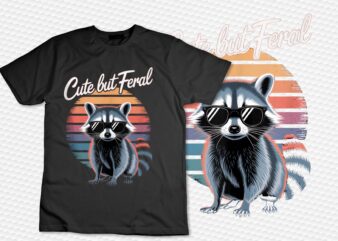 Cute But Feral Toddler Raccoon Boy Kids Funny Animal Racoon Tank Top t shirt vector file