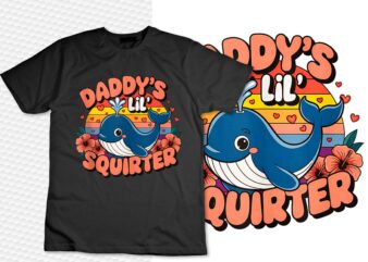 Inappropriate Funny Daddy’s Lil Squirter Blue Whale Meme Tank Top