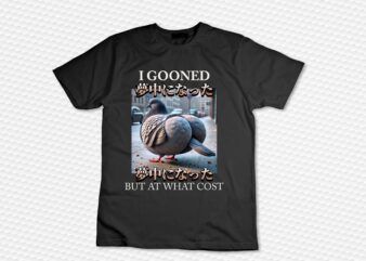 i gooned but at what cost meme brainrot gen z gooning meme Long Sleeve T-Shirt