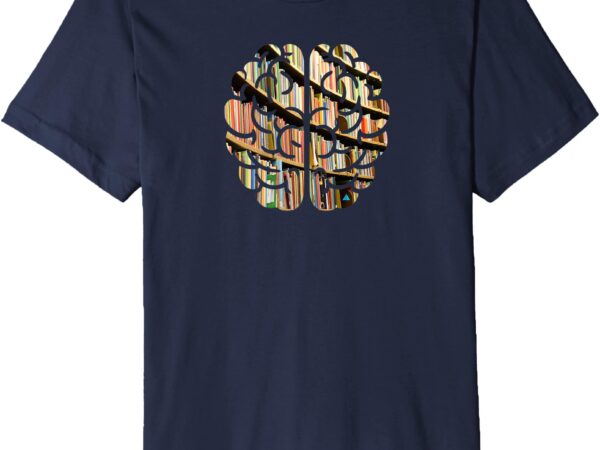 Book brain. teacher. read. library. premium t-shirt