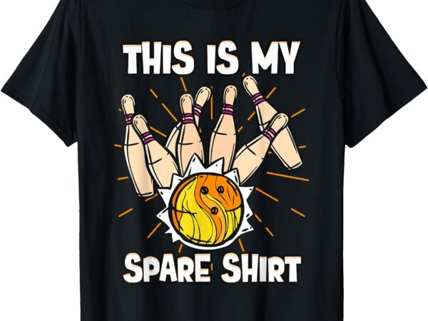 Bowling this is my spare bowler kids boys girl toddler t-shirt