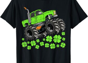 Boys St Patricks Day Toddler Lucky Monster Truck T-Shirt