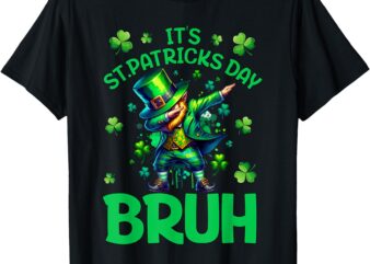 Bruh St Patricks Day Boys Kids Saint Patricks Day Leprechaun T-Shirt