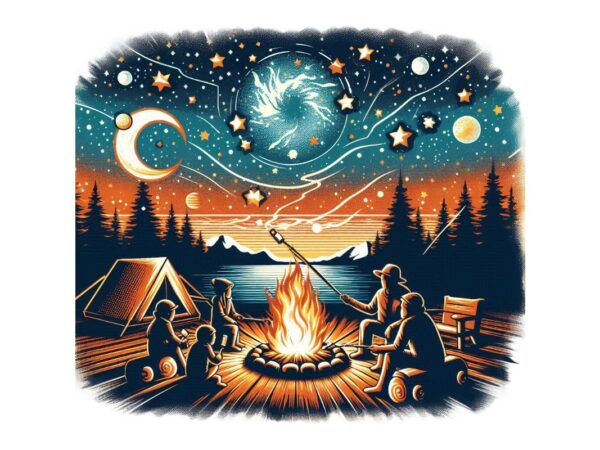 Colourful vintage camping adventure t-shirt design download instantly