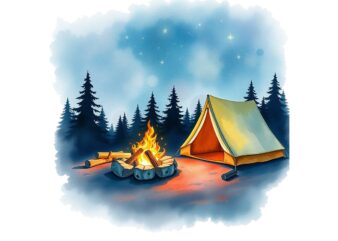 Trendy Retro Camping Graphics t-shirt design jpeg & png designs – download instantly