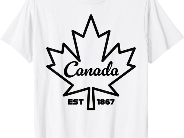 Canada proud est 1867 maple leaf merch, no tariffs elbows up t-shirt