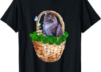 Cat Lovers Celebrate St. Patrick’s Day with Kitty Clover T-Shirt