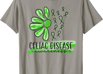 Celiac Disease Awareness Trendy Floral Messy Brushstroke T-Shirt