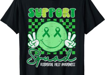 Cerebral Palsy CP Awareness Smile Face Support Crew Squad T-Shirt