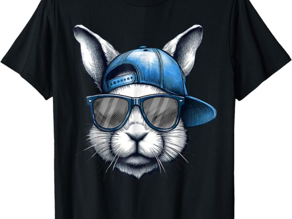 Cool bunny face happy easter shirts for boys men kids t-shirt