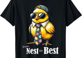 Cool Easter Chick Funny Hipster Baby Cute Chicken Sunglasses T-Shirt