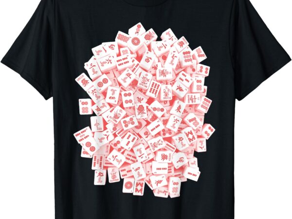 Coral mah jong tiles, mah jongg, mahjong game tiles t-shirt
