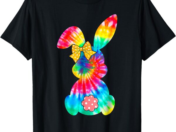 Cute bunny rabbit coquette bow floral girl happy easter day t-shirt