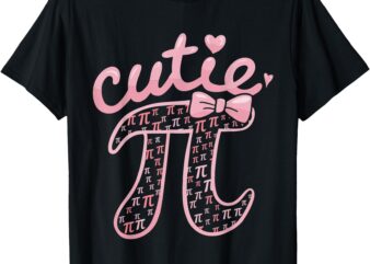 Cutie Pi Symbol Bow 3.14 Funny Math Lovers Women Kids T-Shirt