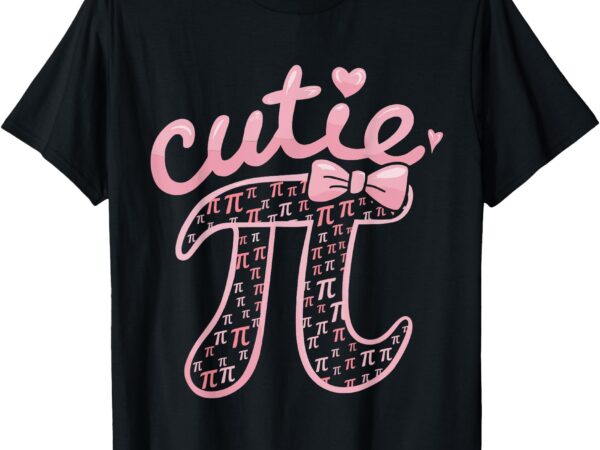 Cutie pi symbol bow 3.14 funny math lovers women kids t-shirt