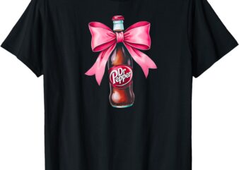 DR. PEP. Soda Lover Bow Coquette Trendy Aesthetic T-Shirt