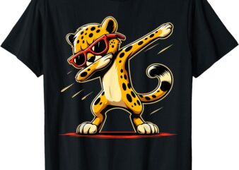 Dabbing Cheetah Sunglasses Animal T-Shirt