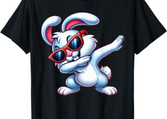 Dabbing Rabbit Easter Dab Dance Boys Girls Kids Bunny T-Shirt