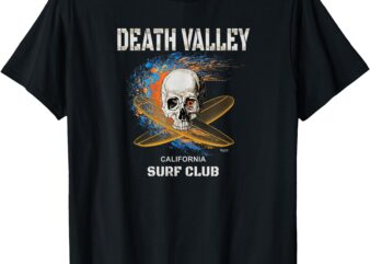 Death Valley California Surf Club Skull and Cross Boards T-Shirt