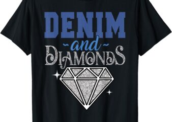 Denim And Diamonds Stylish Blue Denim T-Shirt