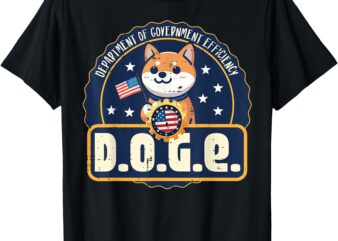 Doge Shiba Inu Cute Department Of Government Efficiency Kids T-Shirt