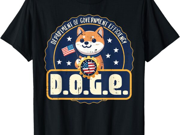 Doge shiba inu cute department of government efficiency kids t-shirt