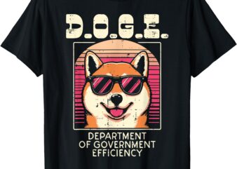 Doge Shiba Sunglasses Department Of Government Efficiency T-Shirt