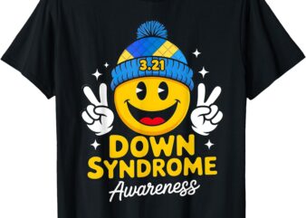 Down Syndrome Awareness 2025 Smile Face Men Women T-Shirt