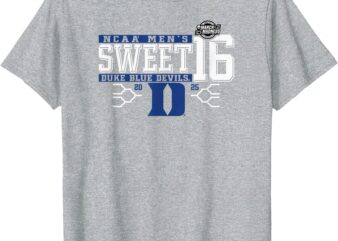Duke Blue Devils Sweet 16 2025 Men’s March Madness Gray T-Shirt