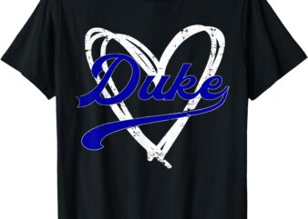 Duke-Heart Name Vintage for Women Men Kids T-Shirt
