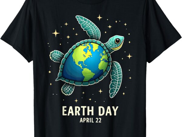 Earth day 2025 restore earth sea turtle art save the planet t-shirt