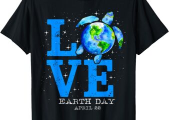 Earth Day 2025 Save Sea Turtle The Planet Restore Earth T-Shirt