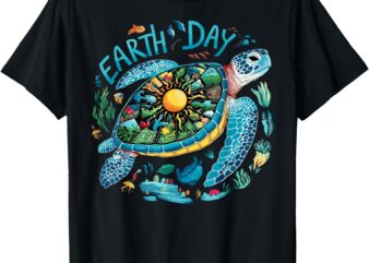 Earth Day Shirt Sea Turtle Save The Planet Women Men Natural T-Shirt