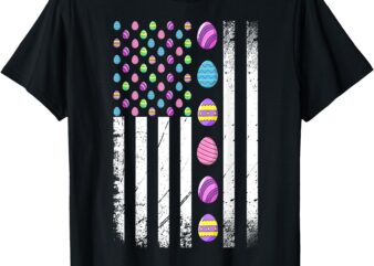 Easter Egg bunny American Flag patriotic men women boys T-Shirt