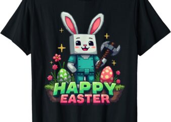 Easter Video Game Bunny Eggs Gaming Gamer Boys Men Teen Kids T-Shirt