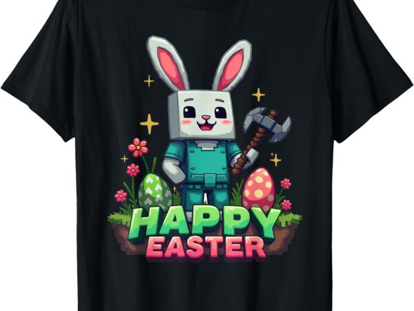 Easter video game bunny eggs gaming gamer boys men teen kids t-shirt
