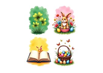 Trendy Retro Easter Sunday Bunny Rabbit Graphics t-shirt design jpeg & png designs