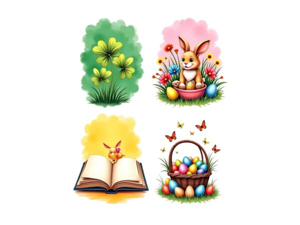 Trendy retro easter sunday bunny rabbit graphics t-shirt design jpeg & png designs