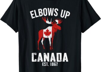 Elbows Up Canada Est 1867 Moose Canadian Men Women Canada T-Shirt