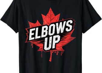 Elbows Up Canada Retro Tee T-Shirt