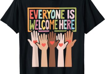 Everyone Is Welcome Here Idaho Teacher Student Womens Kids T-Shirt