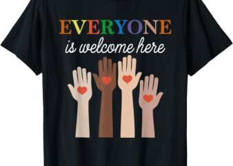 Everyone Is Welcome Here Idaho Teacher T-Shirt