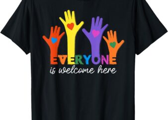 Everyone Is Welcome Here Idaho Teacher T-Shirt