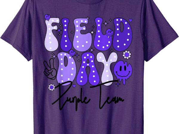 Field day purple team color field trip team game competition t-shirt